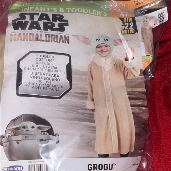 Toddler 4T STAR WARS THE MANDALORIAN GROGU HALLOWEEN COSTUME (“Baby Yoda”) - Picture 1 of 2